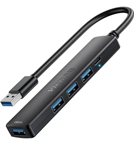 Hub Usb 3.0 Con Alimentación De 5 Puertos, Extensor Usb Divi