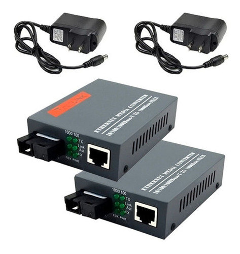 Convertidores Fibra Óptica Gigabit 10/100/1000 Ethernet 1par