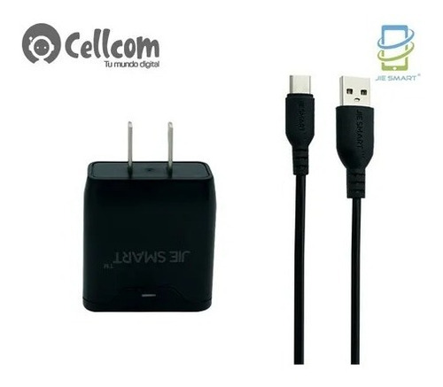 5 Cargador De Pared Tipo C Jie Smart 2.1 Amp. 2 Entradas Usb