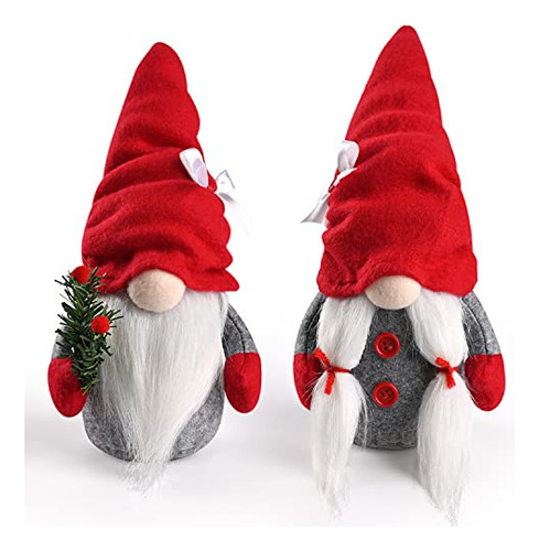 Decoraciones De Gnomos Navideños, Paquete De 2 Gnomos ...