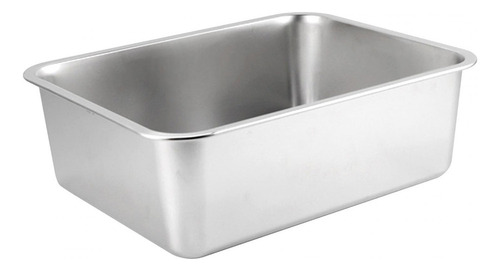 Caja De Arena Para Gatos De Acero Inoxidable, Bandeja