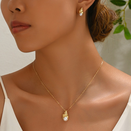 Conjunto De Collar Y Joyas For Mujer Estilo Océano