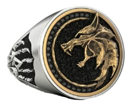 Anillo De Hombre Wolf Witcher Plata De Ley .925