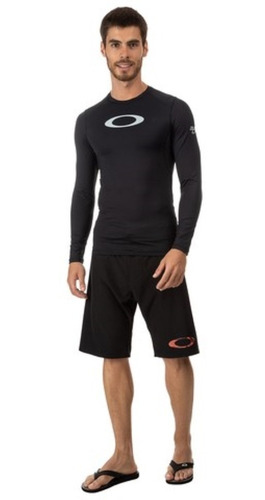 Imagem 5 de 5 de Camisa Uv+ Oakley Surf Blades Manga Longa Secagem Rapida