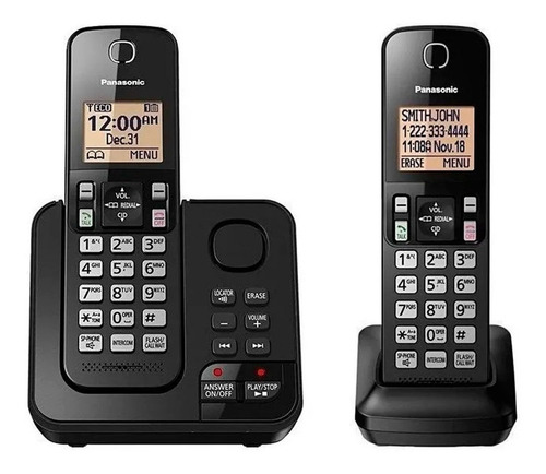 Telefone Sem Fio Panasonic Dect C/ Ramal 2 Bases E Memoria