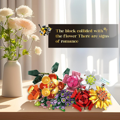 Set De Construcción De Ramo De Flores Colección Botánica Par