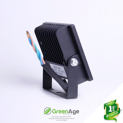 Refletor Led Verde Smd 30w Prova D´água Bivolt