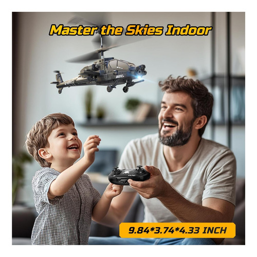 Deerc Apache Rc Helicopter Para Niños Y Adultos, Juguete De