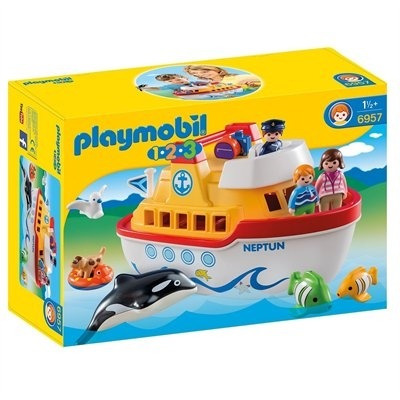 Playmobil 1-2-3 Barquito Con Pasajeros 6957 