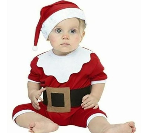 Disfraz Bebe Papa Noel Navidad Body Gorrito Verano Book Foto