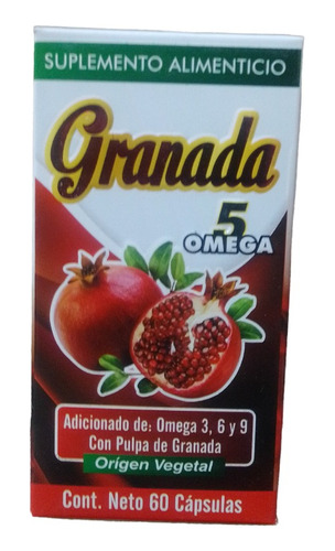 Granada Omega 5 60 Cápsulas Adicionado Omega 3, 6 Y 9