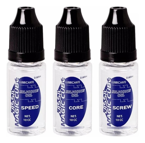 Lubricante Silicon Cubos Rubik 10 Ml Kit 3u Speed Core Screw