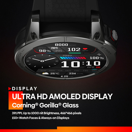 - Reloj Deportivo Con Pulsera Inteligente Zeblaze Stratos 3
