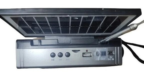 Imagen 5 de 6 de Radio Portatil Solar Linterna 8 Bandas Hifi Sd Usb Bluetooth