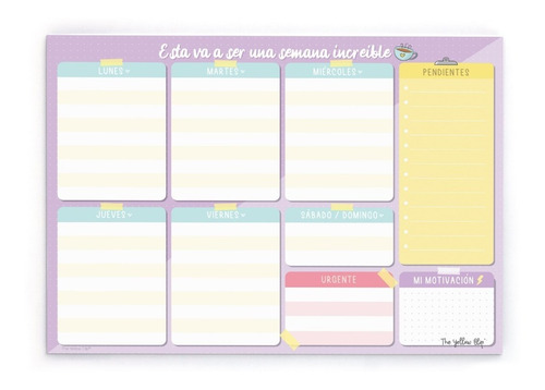 Planificador Semanal Oficina, Planner Organizador Por Semana