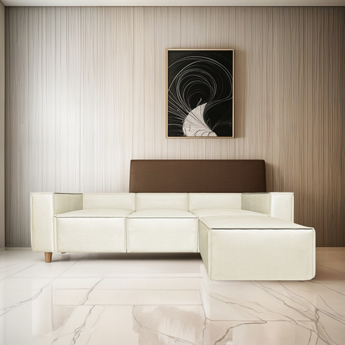Sala Esquinera Moderna Latt Sillón Modular Soft Microleather