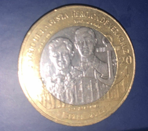 Moneda Conmemorativa 20 Pesos Estado De Veracruz Año 2014