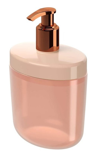 Dispensador De Jabon Plastic Full 450ml Rosa Blush