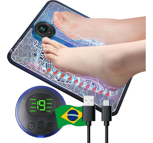 Tapete Massageador Pés Ems Pro  Pulso Elétrico