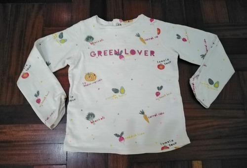 Remera Manga Larga Zara Talle 6-9 Meses