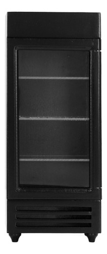 Refrigerador Vertical Black Black Dollhouse 1:12