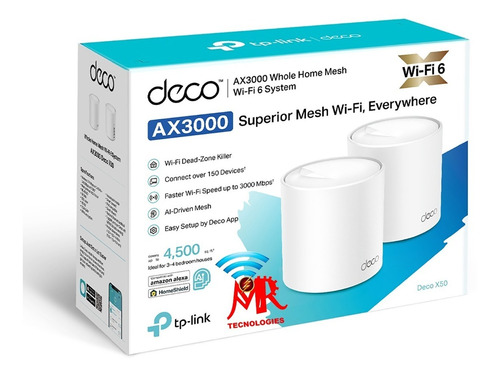 Deco X50 2 Pak Sistema Wi-fi 6 Mesh Ax3000 Para Toda La Casa