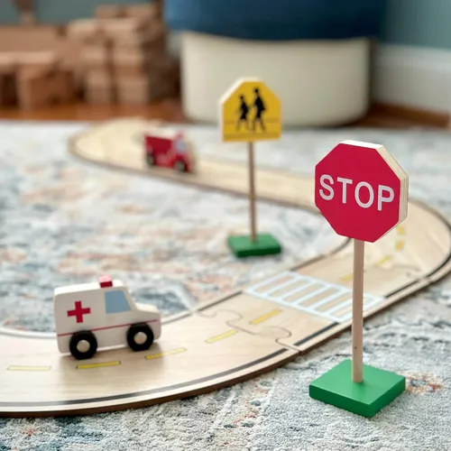 Señales De Tráfico Toy Guidecraft Block Play Para Niños Mayo