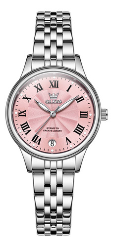 Reloj Olevs 5600 De Acero Inoxidable Para Mujer, Impermeable