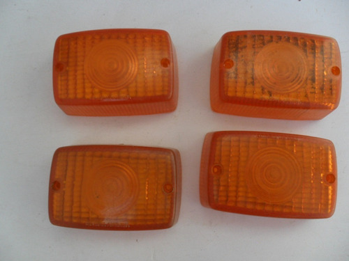 Lote 4 Plasticos Farol Antiguo Moto Motoneta Naranja