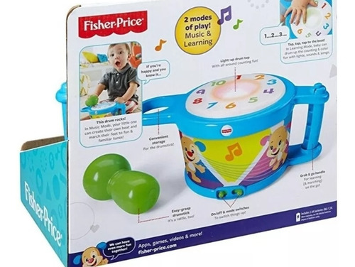 Imagen 3 de 8 de Tambor Toca Y Aprende De Fisher Price. En 40 Vrds.
