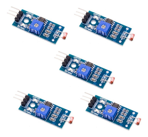 Paquete 5 Pzas Modulo Sensor De Luz Fotorresistencia Ldr