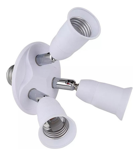 Cw Adaptador De Enchufe De Bombilla E27 A 3 Cabezales