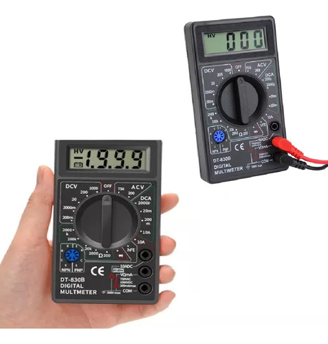 Multimetro Tester Digital Probador Voltaje Resistencia Dt830