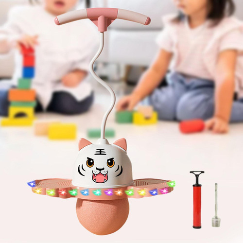 / Pogo Ball Con Asa, Juguete De Salto Alto Con Bomba, Rosa