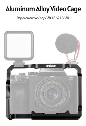 Kit De Gaiola De Câmera Alnum Com Alça Para A7r Iii/a7 Ii/a7