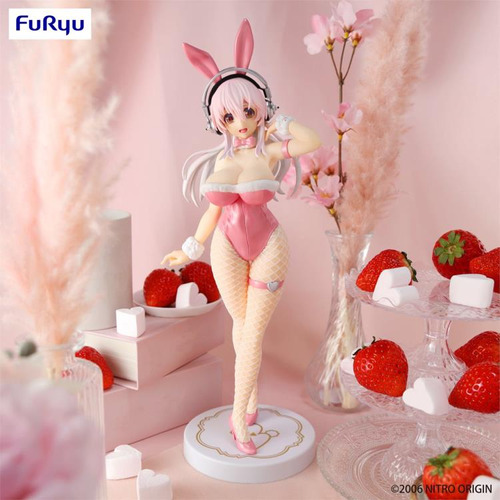 Super Sonico Bicute Bunnies Pink Rabbit Furyu Figura Origina