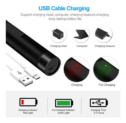 Potente Puntero Láser Rojo Recargable Por Usb