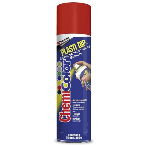 Plasti Dip Envelopamento Vermelho Fosco 500ml Performix