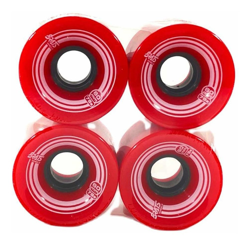 Roda Longboard Cruiser 60mm  78a Brats Vermelha