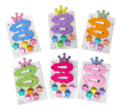 Set Infantil De Pelo 2 Hebillas + 7 Broches Surtidos