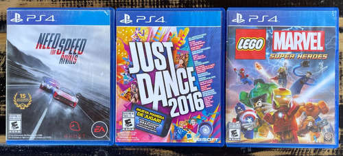 Pack 3; Need For Speed:rivales, Just Dance 2016, Lego Marvel