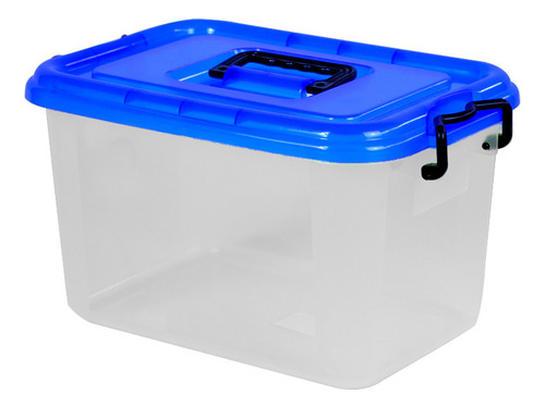 Caja Plastica Cetus 11.5 Lts Con Grapas De Seguridad Y Aza