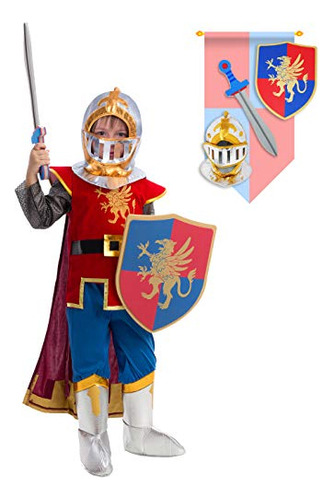 Disfraz De Caballero Medieval Para Niños Talla 8-10 Años