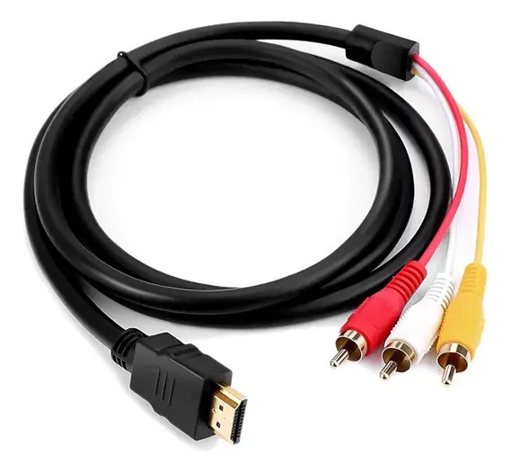 Cable Hdmi A 3 Rca Transmision Full Hd Audio Y Video 1.5mt