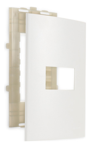Placa 4x2 Com Suporte 1 Posto Brancofosco Clean Margirius