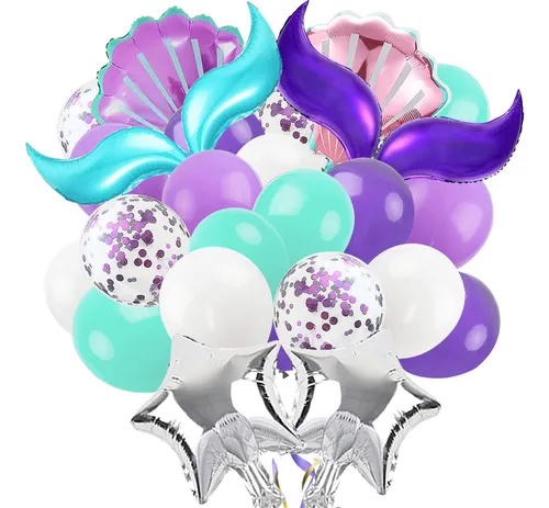 comprar Globo Sirena Cola Decoracion Fiesta Cumpleaño Para Niña Azul