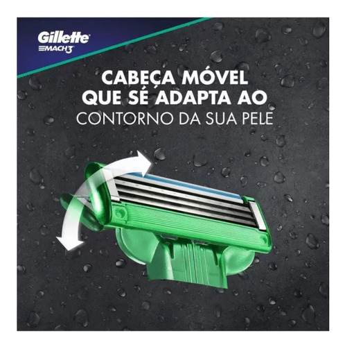 Cargas Para Aparelho Barbear Gillette Mach3 Sensitive C/20 U