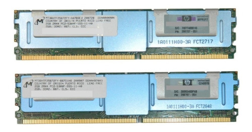 Imagen 2 de 2 de Memoria Servidor Hp Kit 4gb Ddr2 Pc2-5300f Dl360 G5 Dl380 G4