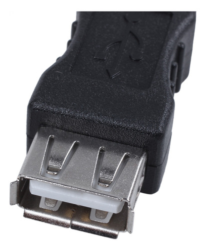 Adaptador De Impresora Usb A Hembra - B Macho Negro Plateado