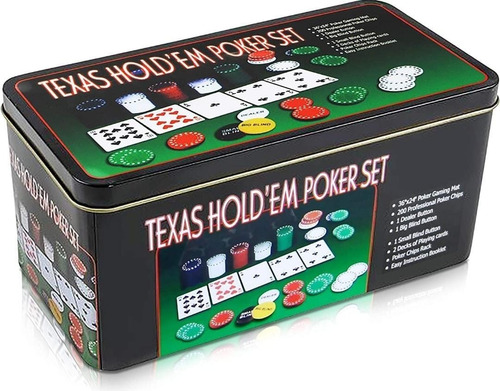  Poker Texas Hold Em Poker Set Juego Completo 